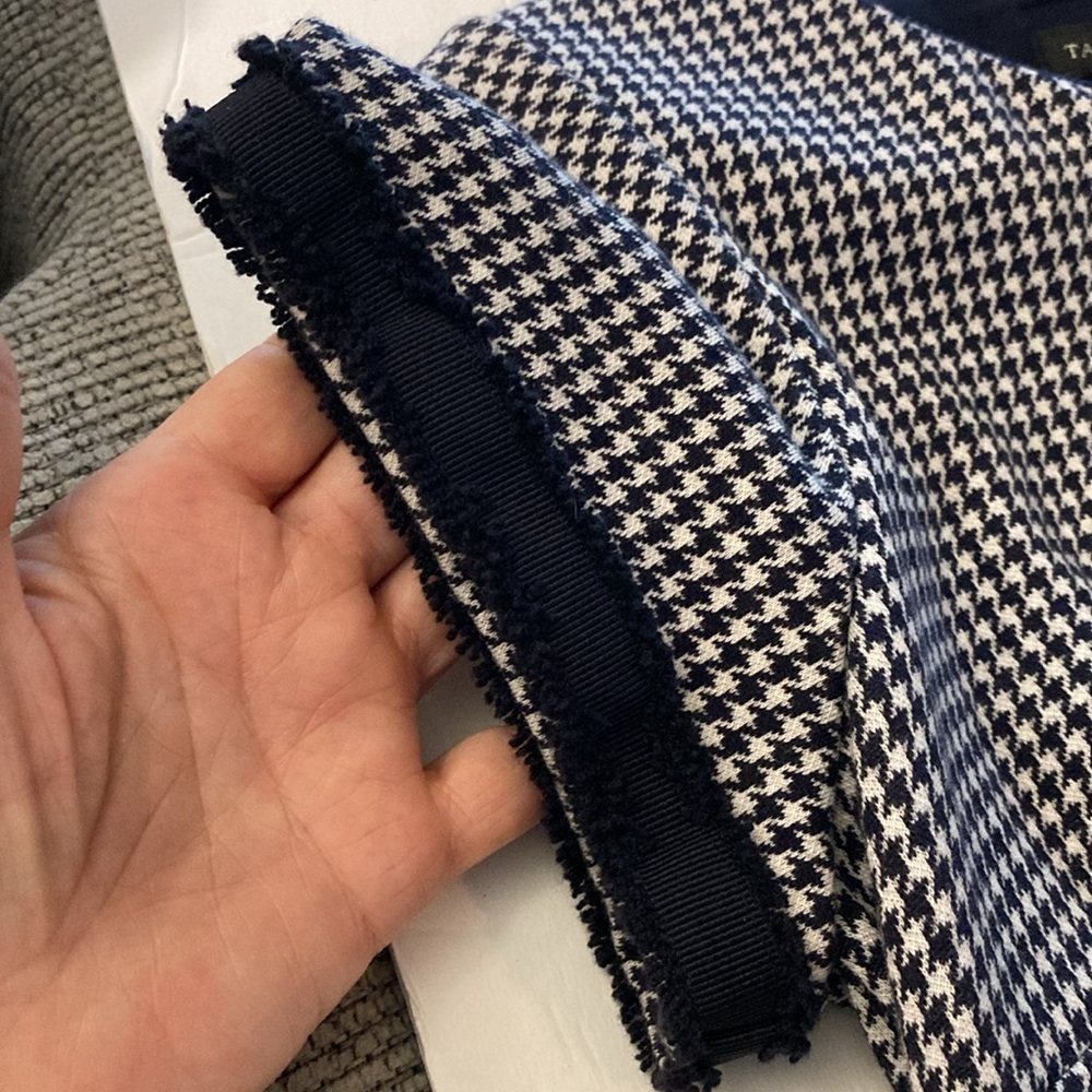 Talbots dress black white plaid short sleeves front pockets back zipper - Picture 6 of 12
